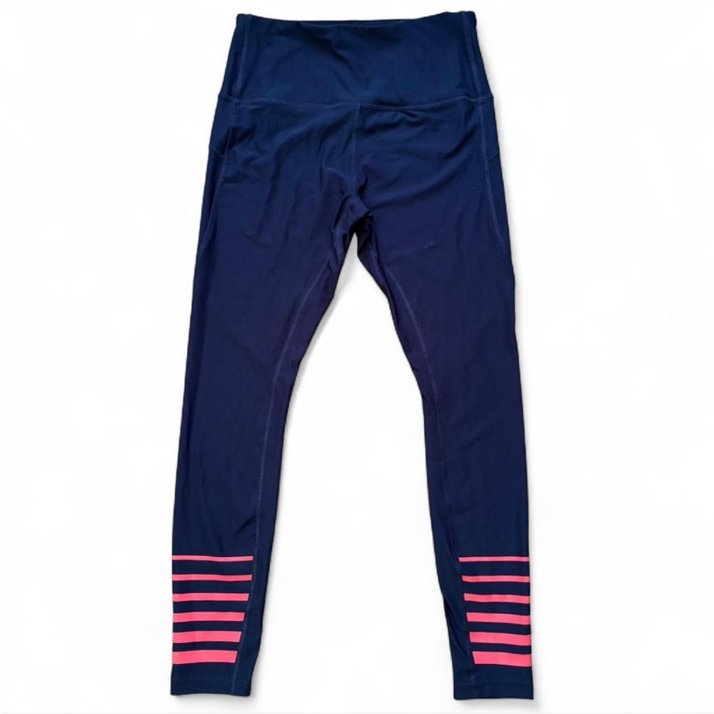 RBX Navy Blue and Red Athletic Leggings - Size Small